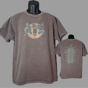 Sisters Folk Festival 2015 2-Sided Brown T-Shirt Lineup The Dirt Shirt Size L
